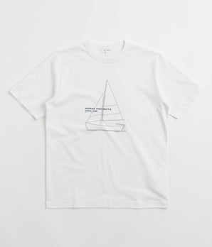 Norse Projects Holger Organic Boat Print T-Shirt - White