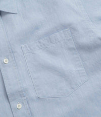 Norse Projects Ivan Relaxed Cotton Linen Short Sleeve Shirt - Pale Blue thumbnail