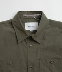 Norse Projects Ivan Tech Poplin Short Sleeve Shirt - Ivy Green thumbnail