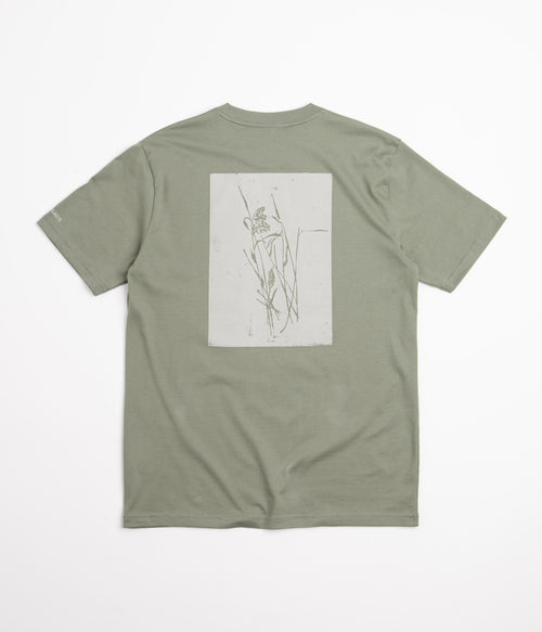 Norse Projects Johannes Lino Cut Large Reeds T-Shirt - Dried Sage Green