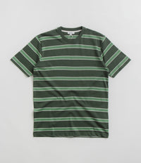 Norse Projects Johannes Organic Multicolour Stripe T-Shirt - Spruce Green thumbnail