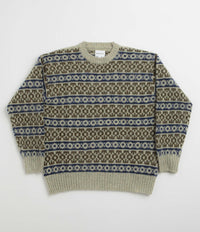 Norse Projects Jonas Scottish Lambswool Fair Isle Sweatshirt - Elm thumbnail