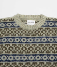 Norse Projects Jonas Scottish Lambswool Fair Isle Sweatshirt - Elm thumbnail