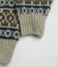 Norse Projects Jonas Scottish Lambswool Fair Isle Sweatshirt - Elm thumbnail