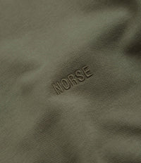 Norse Projects Ketel Relaxed Logo Half Zip Sweatshirt - Sediment Green thumbnail