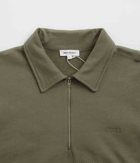 Norse Projects Ketel Relaxed Logo Half Zip Sweatshirt - Sediment Green thumbnail