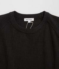 Norse Projects Kristian Relaxed Tech Waffle Sweatshirt - Black thumbnail