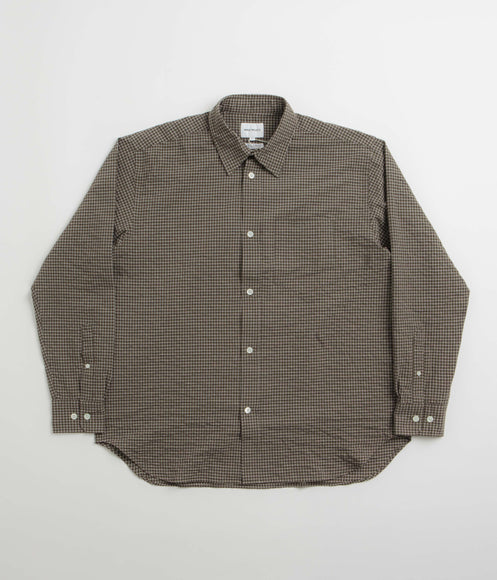 Norse Projects Mo Check Oversized Shirt - Taupe