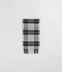 Norse Projects Norse Moon Merino Lambswool Checked Scarf - Navy thumbnail