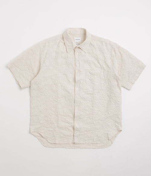 Norse Projects Ole Oversized Fil Coupe Short Sleeve Shirt - Ecru