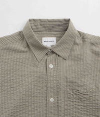 Norse Projects Ole Oversized Striped Shirt - Clay thumbnail