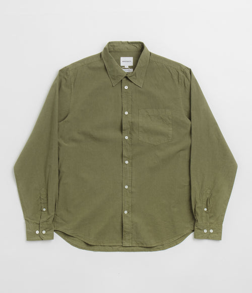 Norse Projects Osvald Cotton Tencel Shirt - Sitka Green