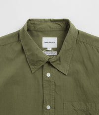 Norse Projects Osvald Cotton Tencel Shirt - Sitka Green thumbnail