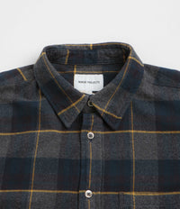 Norse Projects Osvald Organic Flannel Check Shirt - Dark Navy thumbnail