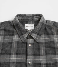 Norse Projects Osvald Organic Flannel Check Shirt - Grey Melange thumbnail