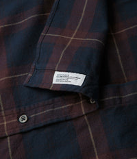 Norse Projects Osvald Organic Flannel Check Shirt - Wine Red thumbnail