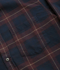 Norse Projects Osvald Organic Flannel Check Shirt - Wine Red thumbnail