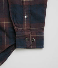 Norse Projects Osvald Organic Flannel Check Shirt - Wine Red thumbnail