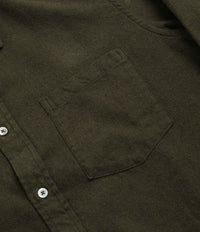 Norse Projects Osvald Organic Flannel Shirt - Sitka Green thumbnail