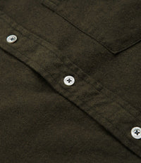 Norse Projects Osvald Organic Flannel Shirt - Sitka Green thumbnail