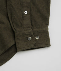 Norse Projects Osvald Organic Flannel Shirt - Sitka Green thumbnail