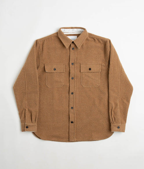 Norse Projects Silas Textured Cotton Wool Overshirt - Camel
