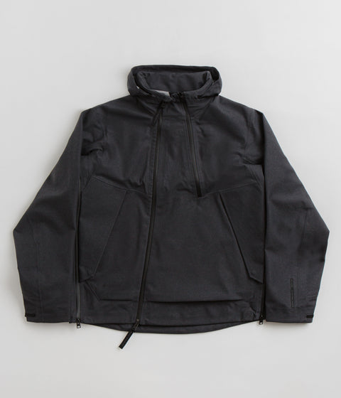 Norse Projects Textured Twill Gore-Tex 3L Stand Collar Jacket - Charcoal Grey