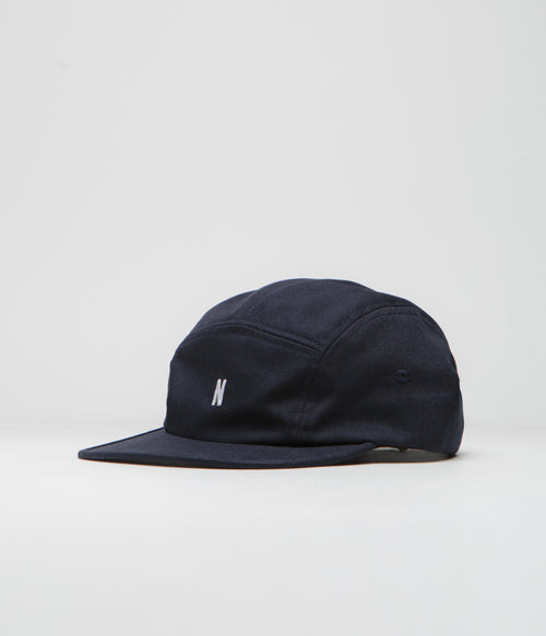 Norse Projects Twill 5 Panel Cap - Dark Navy