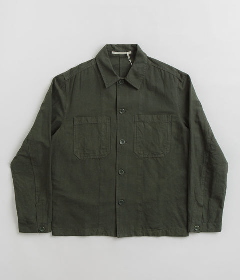 Norse Projects Tyge Cotton Linen Overshirt - Spruce Green