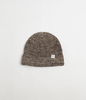 Norse Projects Wool Cotton Rib Beanie - Camel