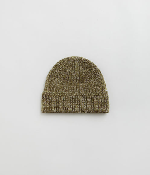 Norse Projects Wool Cotton Rib Beanie - Sitka Green