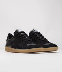 Novesta All Leather German Army Trainer Shoes - Black / Transparent thumbnail