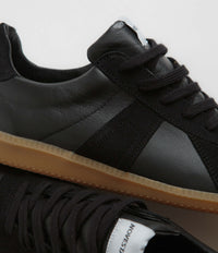 Novesta All Leather German Army Trainer Shoes - Black / Transparent thumbnail