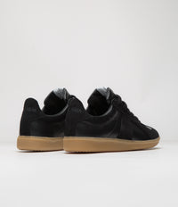 Novesta All Leather German Army Trainer Shoes - Black / Transparent thumbnail