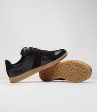 Novesta All Leather German Army Trainer Shoes - Black / Transparent thumbnail