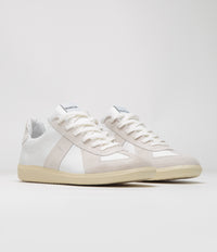 Novesta All Leather German Army Trainer Shoes - White / Ecru thumbnail