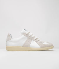 Novesta All Leather German Army Trainer Shoes - White / Ecru thumbnail