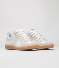 Novesta All Leather German Army Trainer Shoes - White / Transparent thumbnail