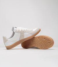 Novesta All Leather German Army Trainer Shoes - White / Transparent thumbnail