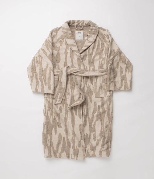 OAS Linen Terry Statement Robe - Fern