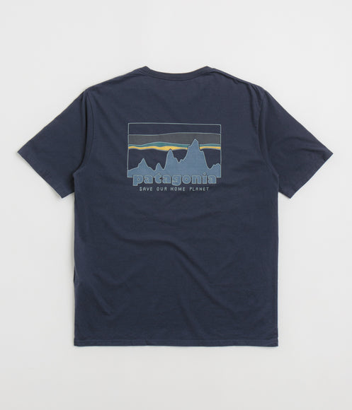 Patagonia 73 Skyline Organic T-Shirt - New Navy