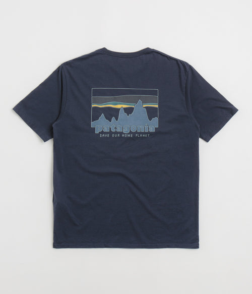 Patagonia 73 Skyline Organic T-Shirt - New Navy