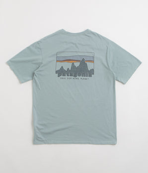 Patagonia 73 Skyline Organic T-Shirt - Thermal Blue