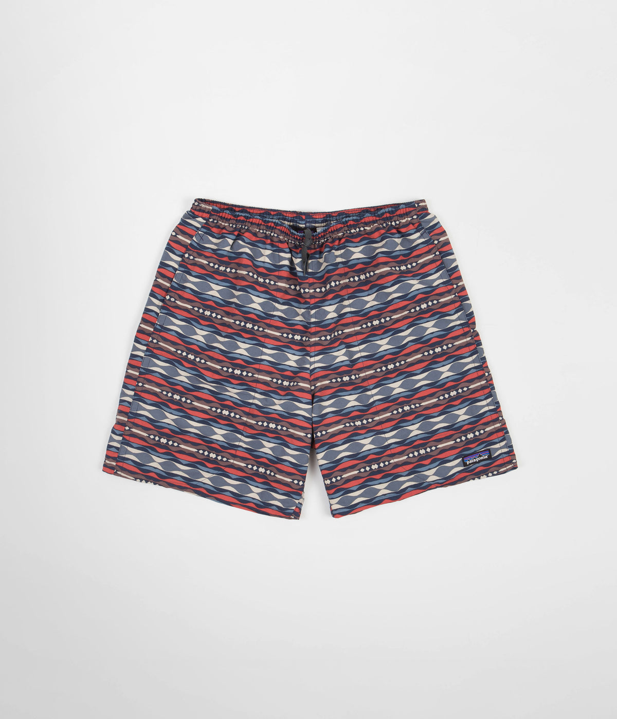 Patagonia Baggies Longs 7 Shorts Coast Highway Multi Sumac Red Always in Colour
