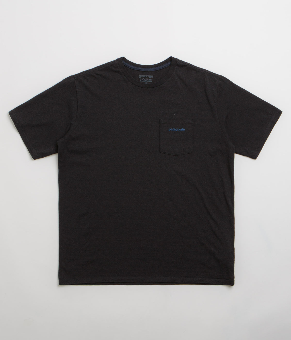 Patagonia Boardshort Logo Pocket Responsibili Tee T Shirt Ink Black Always in Colour