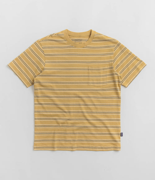 Patagonia Cotton in Conversion Pocket T-Shirt - Found Stripe: Pufferfish Gold