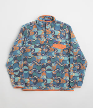 Patagonia Lightweight Synchilla Snap-T Fleece - Swallowtail Geo: Still Blue