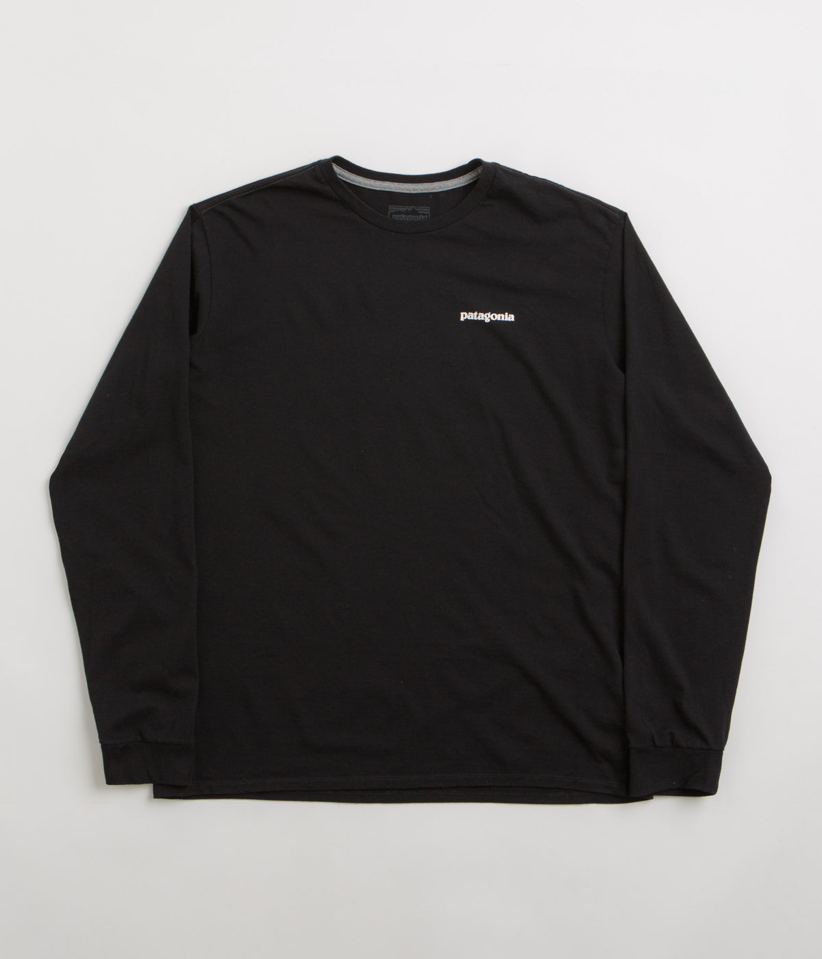 Patagonia P 6 Logo Responsibili Tee Long Sleeve T Shirt Black Always in Colour