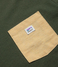 Patagonia Shop Sticker Pocket Responsibili-Tee Long Sleeve T-Shirt - Torrey Pine Green thumbnail