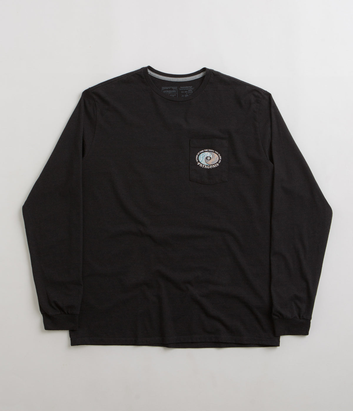 Black long sleeve patagonia shirt hot sale
